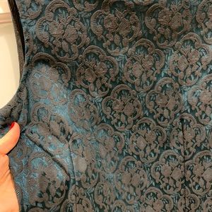 Timeless brocade fit and flare dress